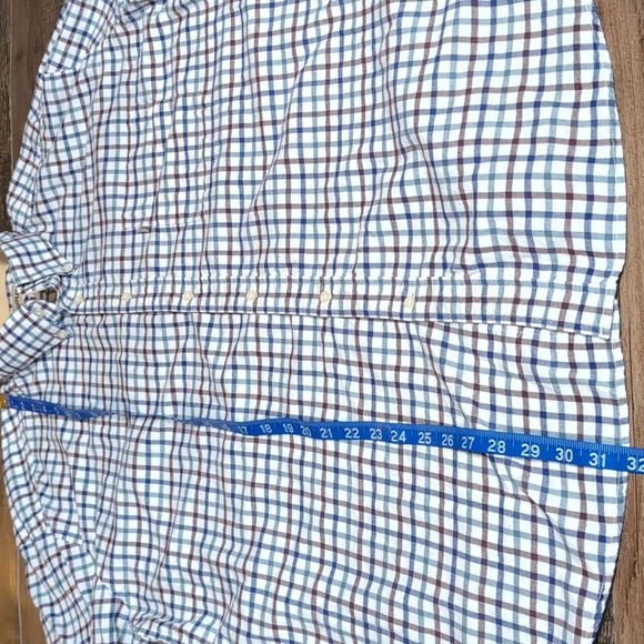 Barbour Barrell Classic Plaid Long Sleeve Button Down Size XL Corduroy Flip Cuff - Picture 9 of 9